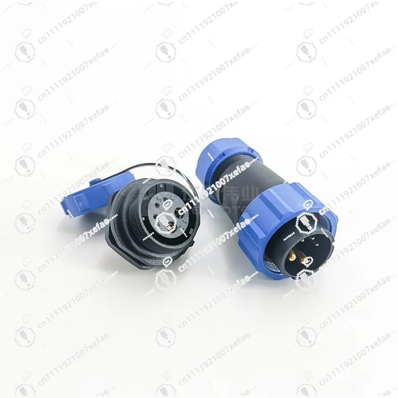 SP21 IP68 Waterproof Connector Panel 5 Pin M21 Male to Female Plug Socket Threaded Coupling