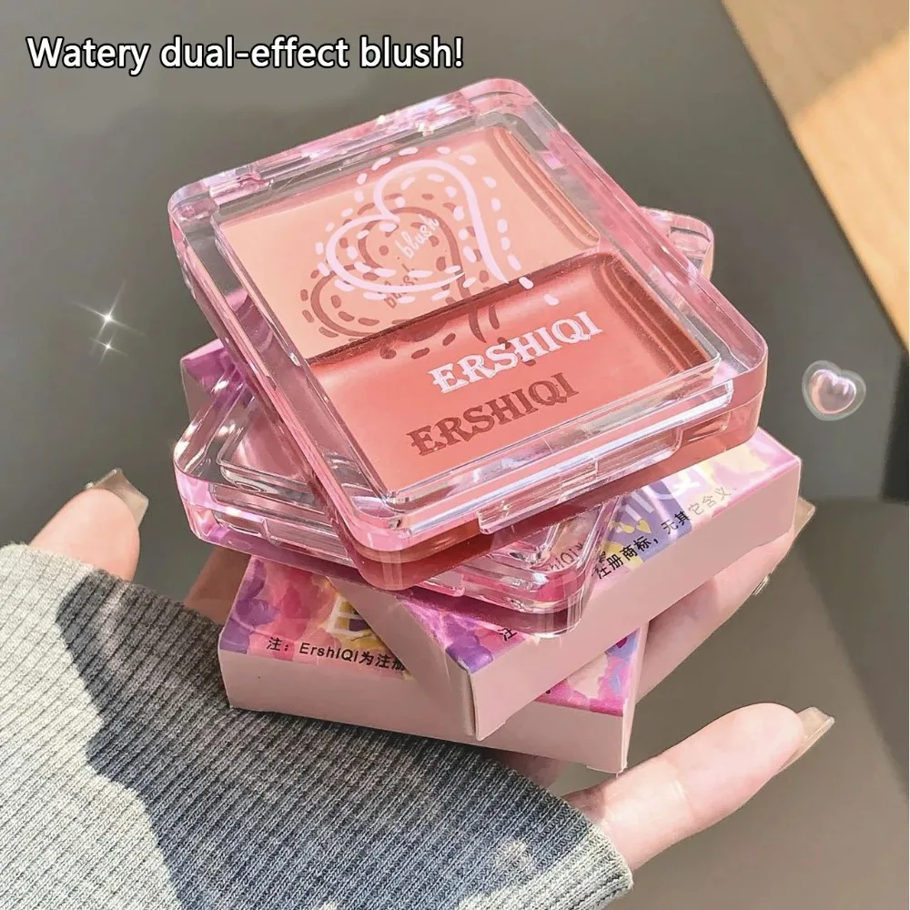 Water Light Cheek Blush Cream Waterproof 2 Color Makeup Rouge Moisturizing Long Lasting High Gloss Blusher Face Makeup Cosmetic