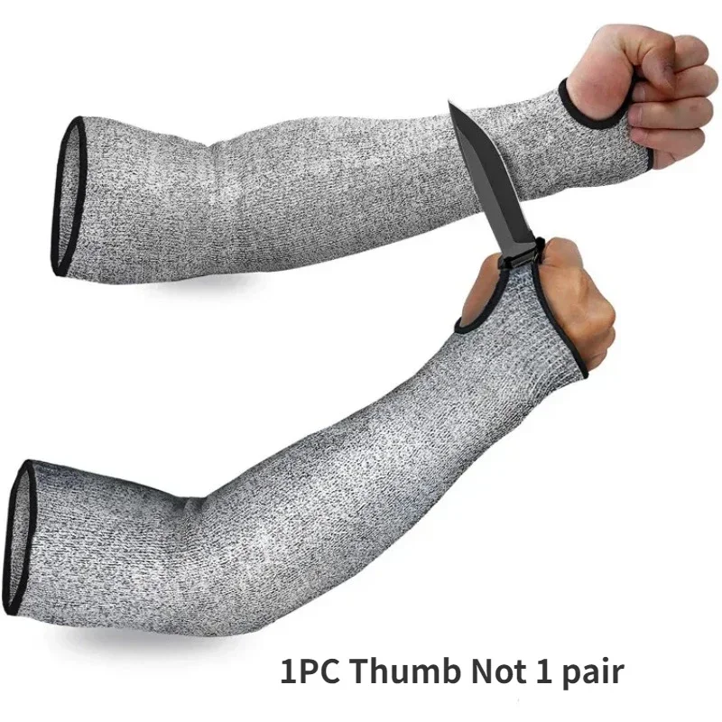 1PC Level 5 HPPE Cut Arm Sleeve Safety Gloves Resistant Anti-Puncture Arm Protection for Construction Automobile Glass Industry