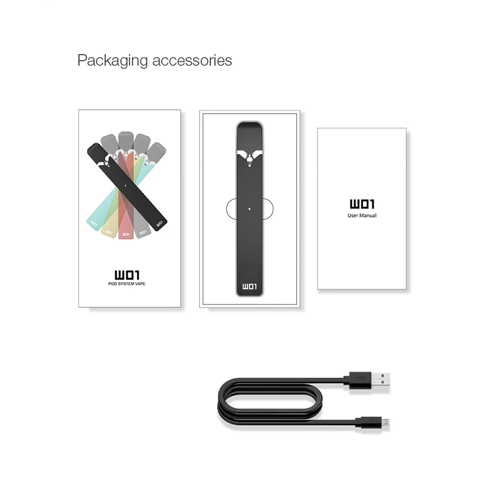 OVNS W01 Pod suit per juul Vape Kit LED indicatore di potenza Pod System Vape Pen Kit sigaretta elettronica