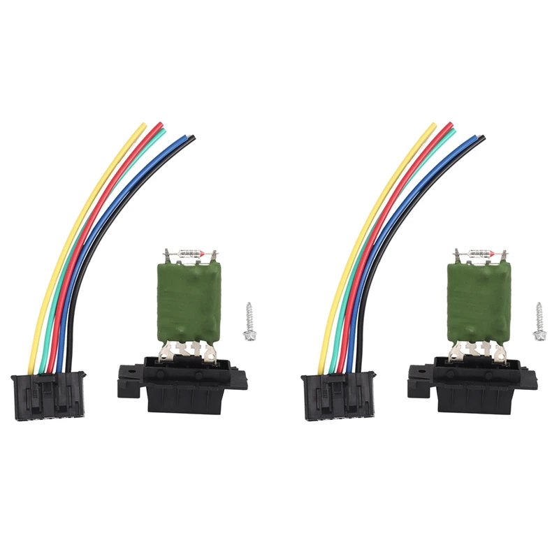 

2 шт., резистор для нагревателя двигателя, вентилятора с проводным ремонтным штекером для FIAT, Opel, Vauxhall, Corsa 13248240 77364061