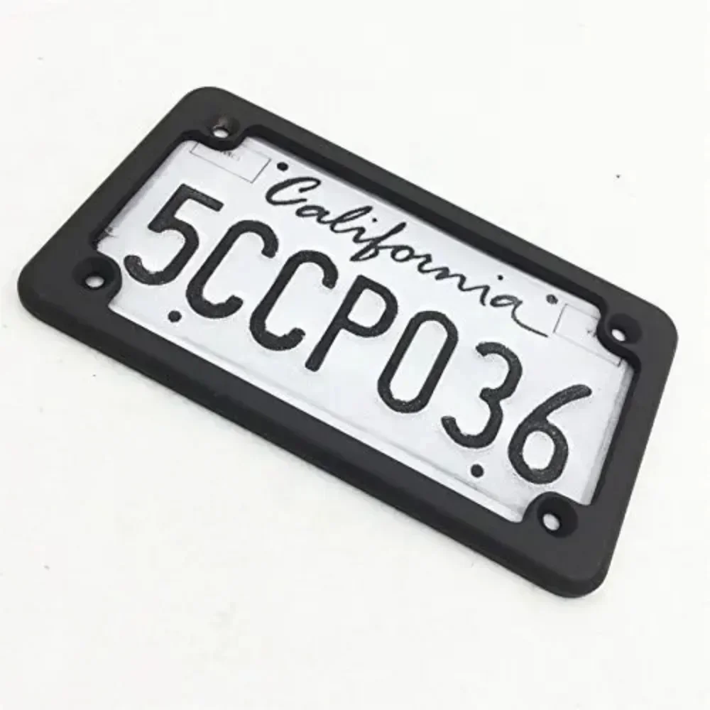 

Motorcycle License Plate Frame for 7" X 4" Frame Chrome for Harley/ Honda/ Kawasaki/Suzuki Aftermarket