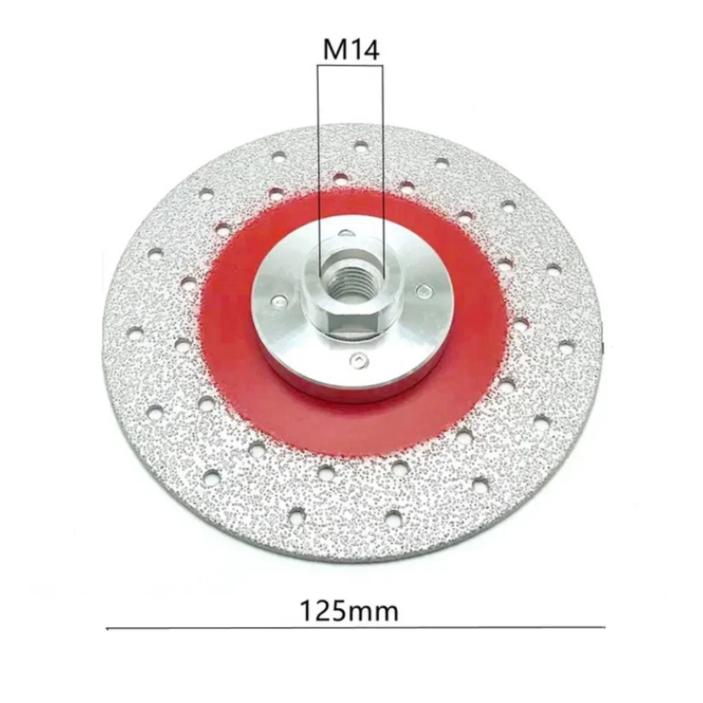 Двусторонний шлифовальный диск M14, 100/115/125 мм, паяный шлифовальный диск с алмазным покрытием, режущий круг, 40/50, алмазная зернистость