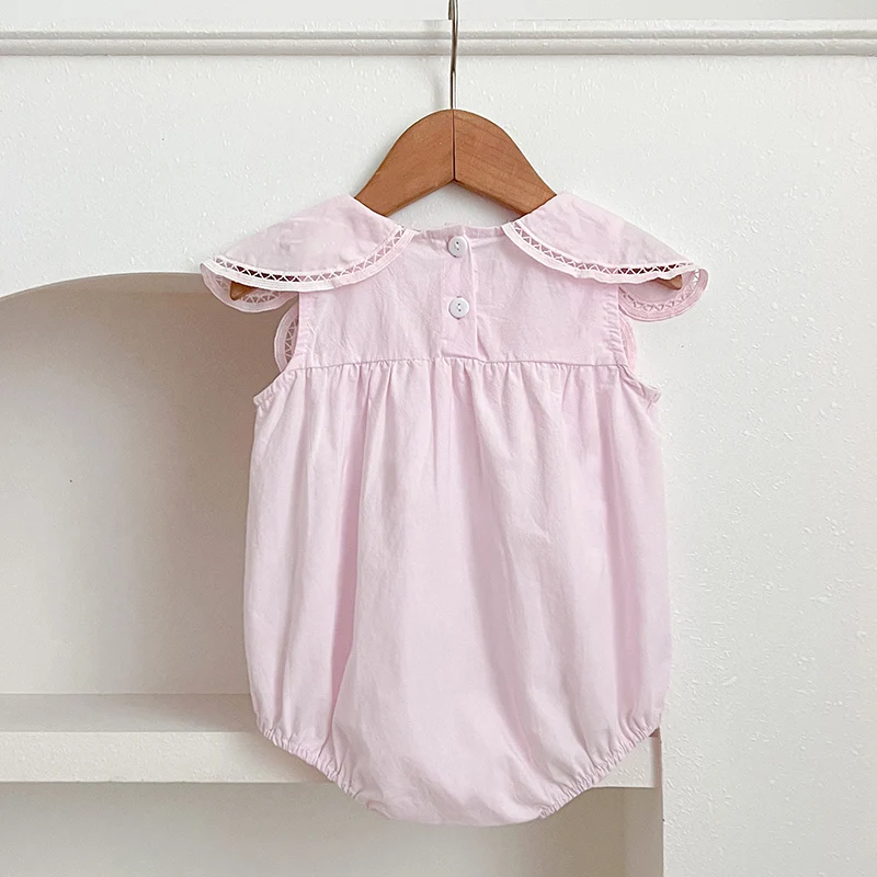 Mono de algodón sin mangas para niña recién nacida, ropa para bebé de 0 a 24 meses, novedad de verano 2024