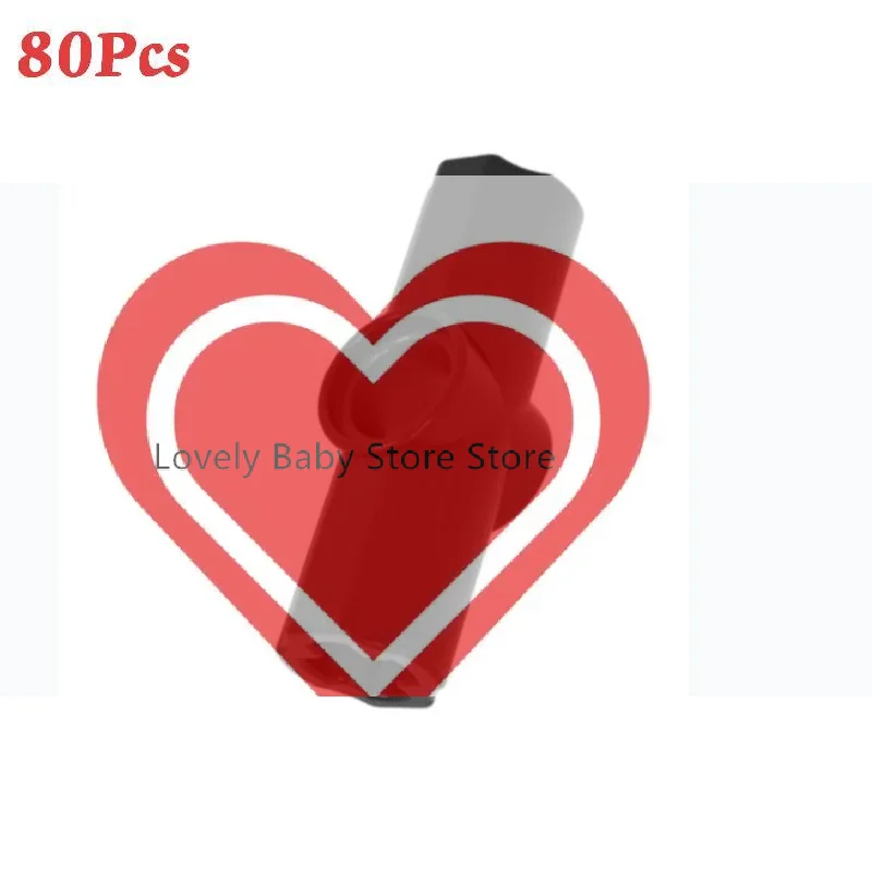 【BS】80Pcs Black 2 Hole Cross Axle Connector Building Brick Part 32034 42134 High Precision Block For DIY MOC Building Projects