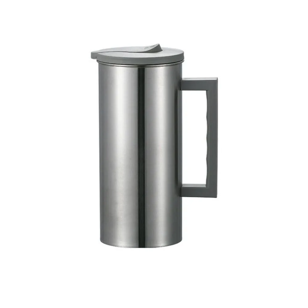 Botella de agua de 1,8 litros, tapas abatibles de acero inoxidable, jarra de agua grande, jarra de bebidas engrosadas de una sola capa, jarras de bebidas y jugo