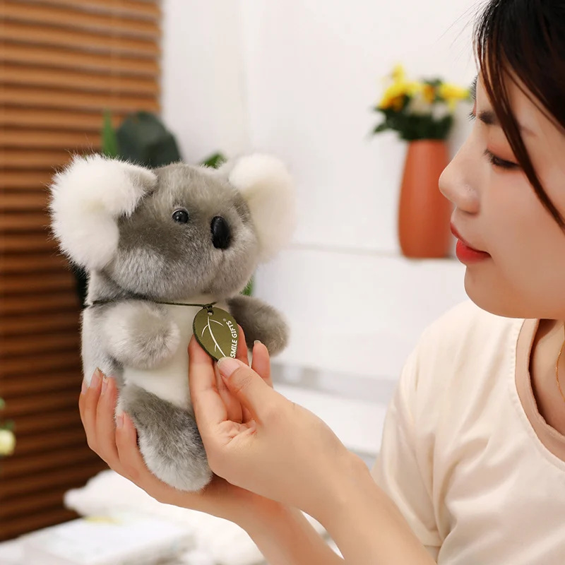 18cm Lifelike Mini Dog Wild Animal Plush Doll Realistic Panda Koala Raccoon Husky Fox Cat Sheepdog Plush Toy Gift For Boys Girls