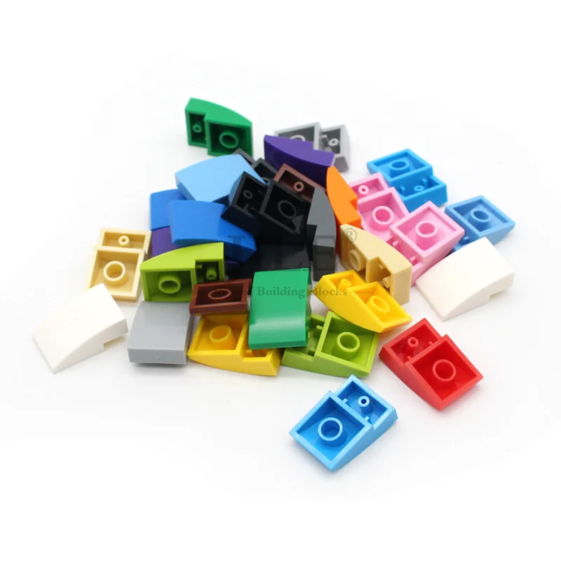 50pcs MOC 24309 Slope Curved 3x2 Building Blocks Parts DIY Bricks Bulk Model Educational Classic Construction Toys
