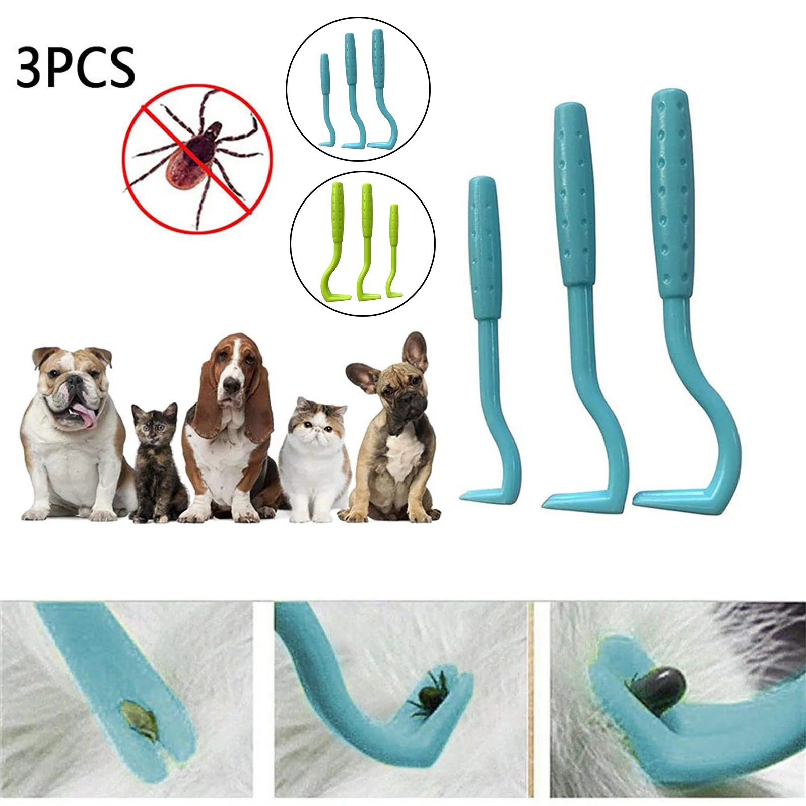 Tick Hook Tick Remover For Dogs Cats & Horses Tick Lever For Tick Protection