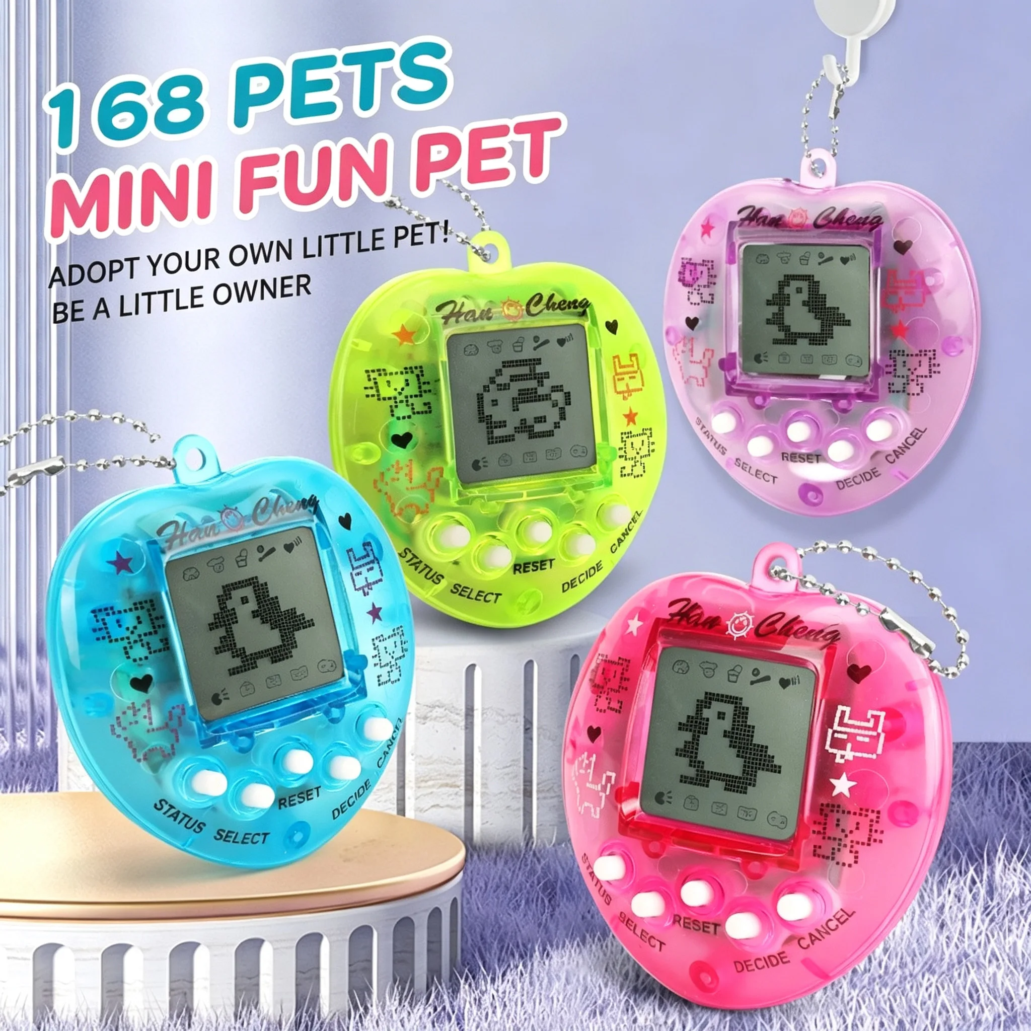Kids Electronic Pets Game Tamagotchi Handheld Game Console Toy in Russian Original German Spanish Polish Virtual Digital Pet Toy