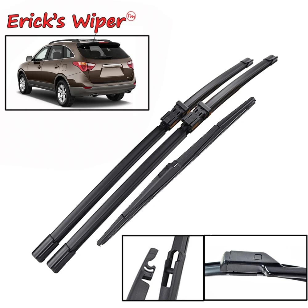 Erick\'s Wiper Front & Rear Wiper Blades Set For Hyundai Veracruz IX55 2006 - 2012 Windshield Windscreen Window Brushes 24\