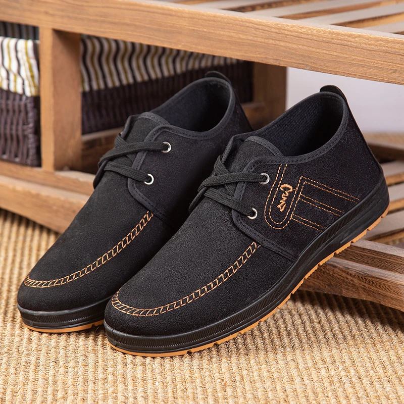 

Summer Anti Wear Cloth Slip On Shoes for Men Stretch Knit Upper Flexible Flat Outsole Daily Outdoor Relax Footwear