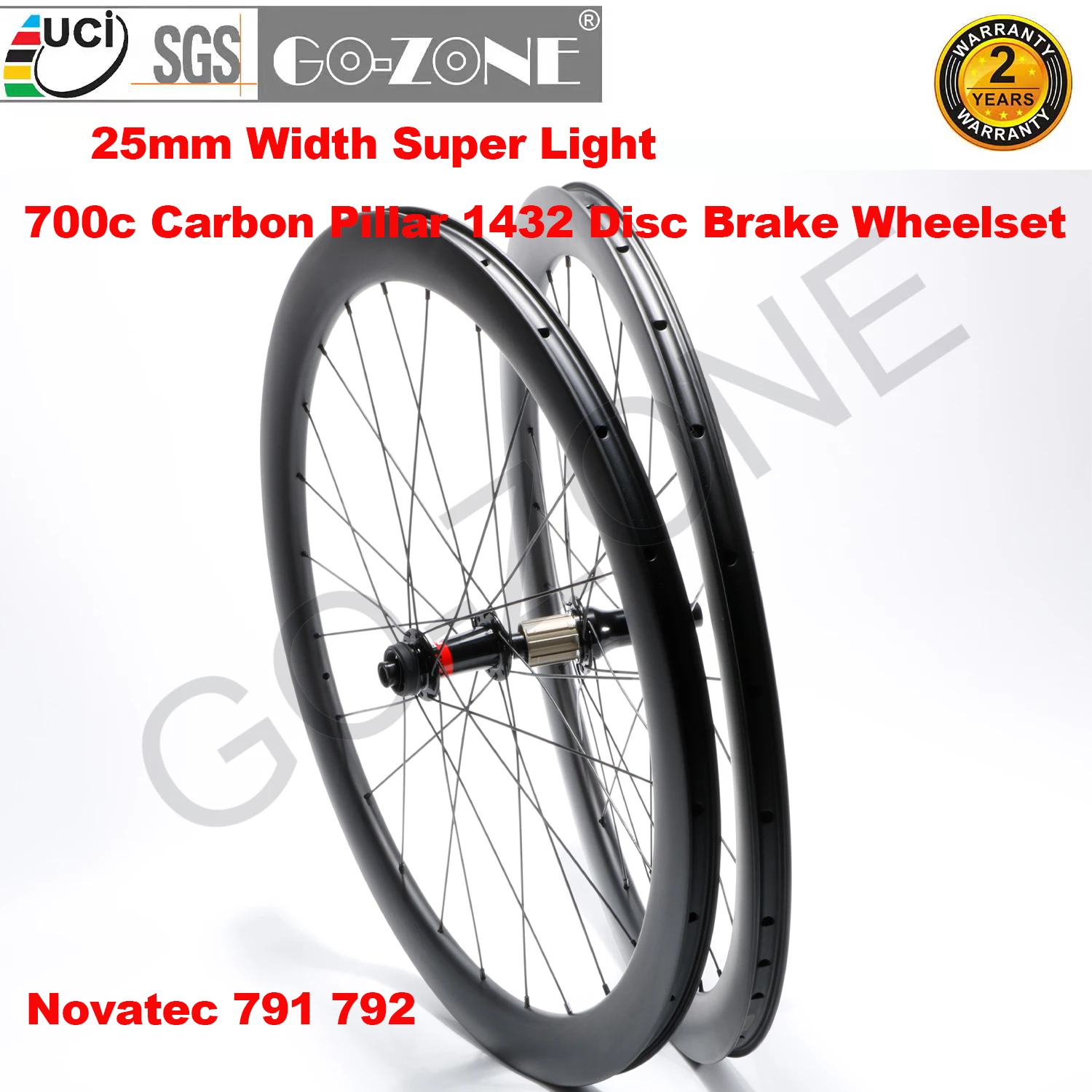 Super Light Clincher Tubeless Bicycle Tyre Carbon Wheelset Disc Brake 700c Novatec 791 792 Pillar 1432 Carbon Road Wheels