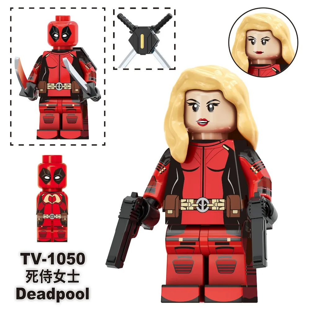 Marvel Wolverine Deadpool Building Blocks Super Heroes Famous Popular Film Comic Figures Mini Assembled Model Toys Children Gift