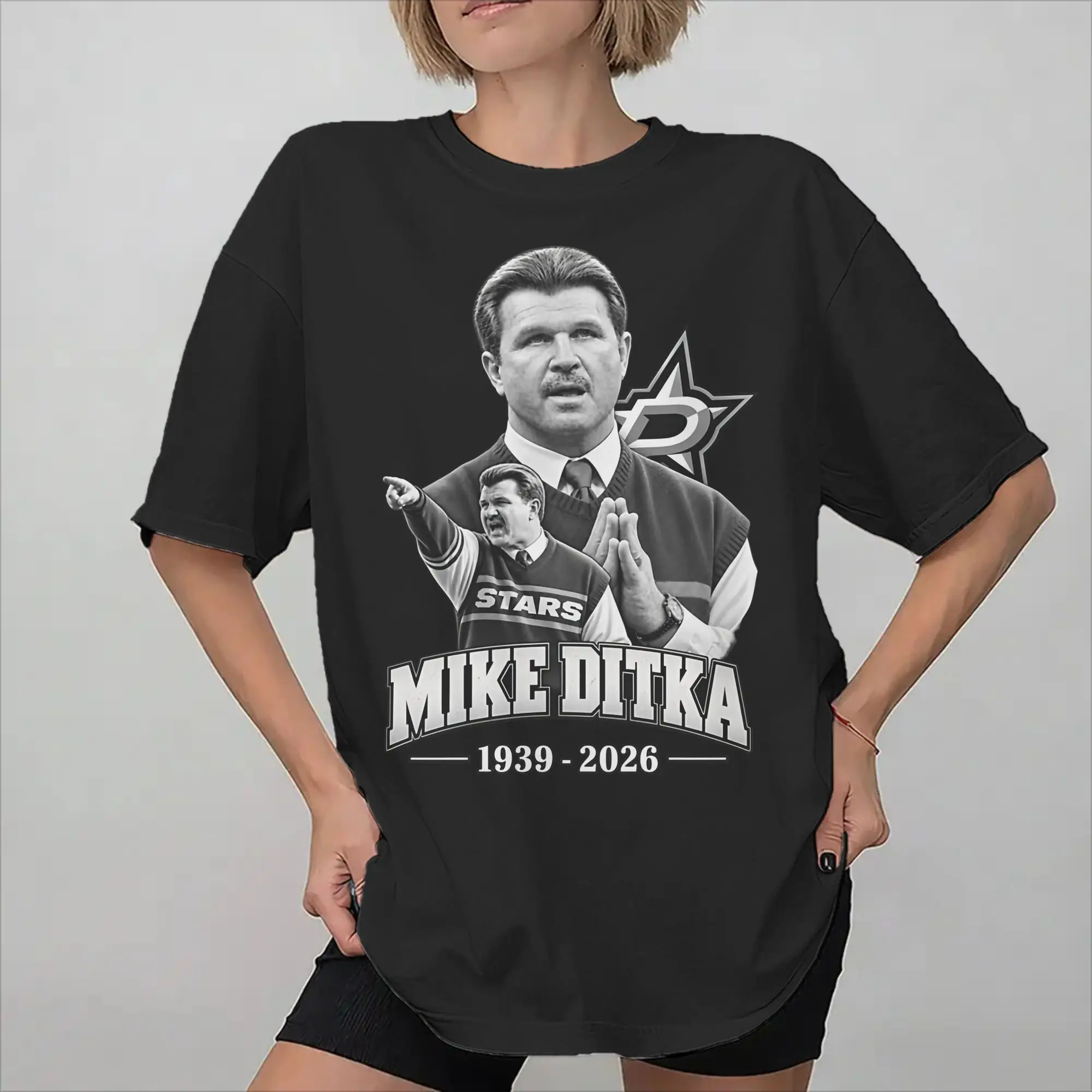 New Arrival RIP Mike Ditka  T Shirt For Unisex  Cotton Tee Shirt Short Sleeve Clothing