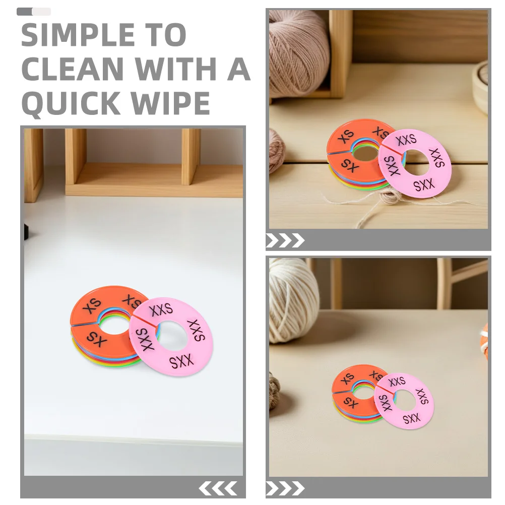Closet Organisatoren 24 Stuks Plastic Kledingstuk Maat Verdelers Ronde Hangers Voor Kledingrekken Thuis Garderobe Opslag Oplossingen XXS-XXXL