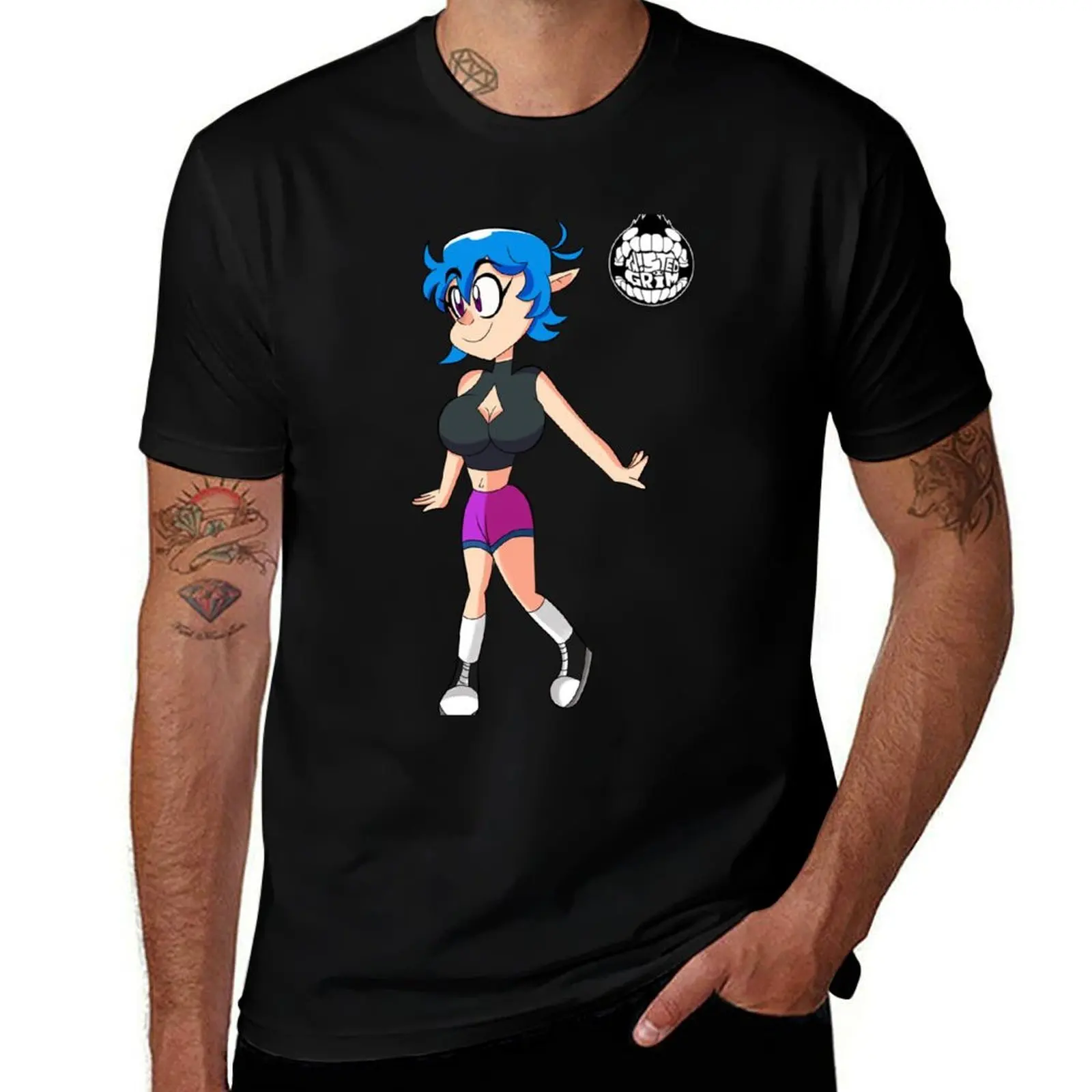 

Emi from TwistedGrim T-Shirt animal prinfor boys rapper graphic tees summer 2025 plain black t shirts men