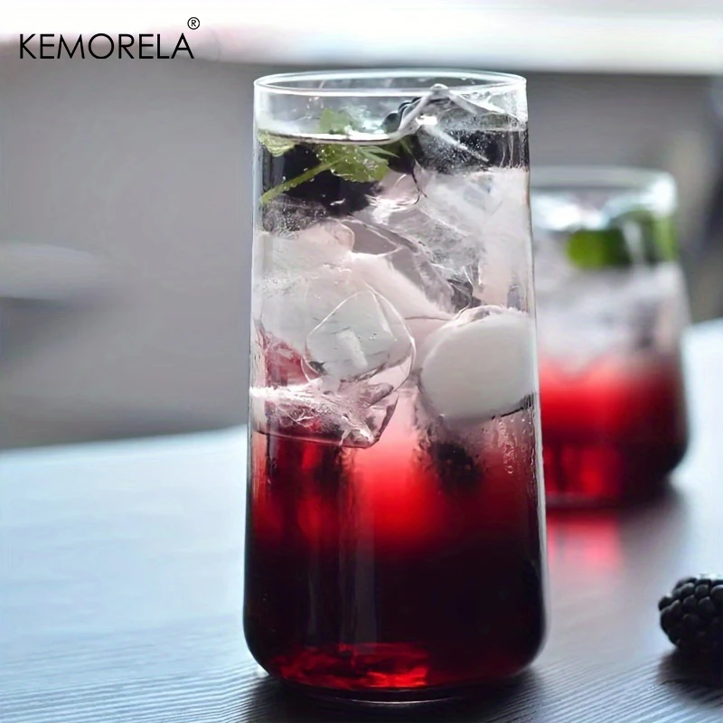 KEMORELA Water Glasses 1/2/4PCS Thin Highball Glasses Clear Tall Glass Cups For Water Juice Drinks and Cocktails Dishwasher Safe