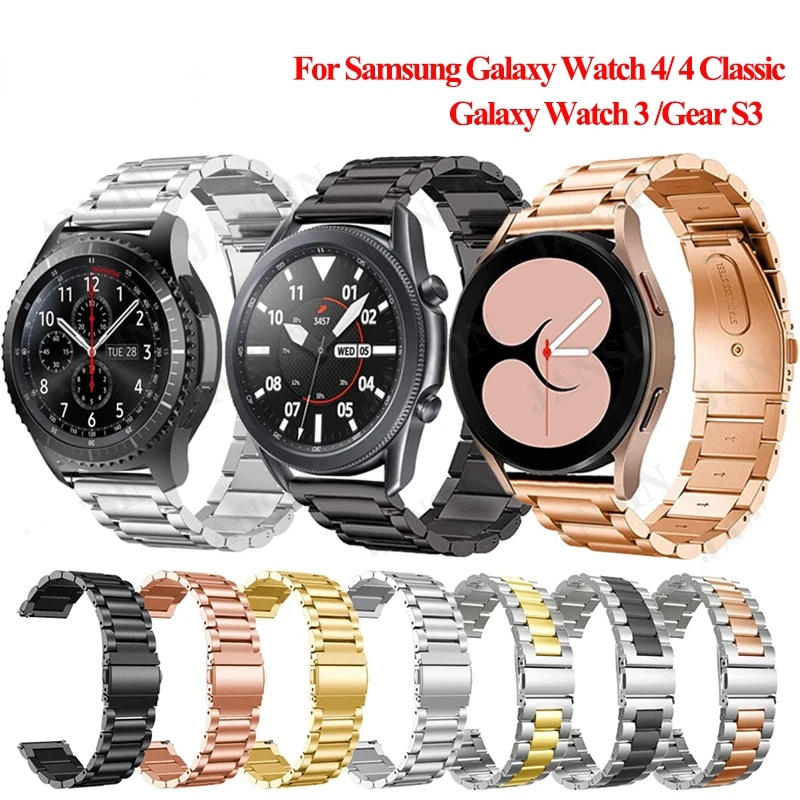 

Ремешок из нержавеющей стали для Samsung Galaxy Watch 4 44 мм 40 мм, классический браслет для Samsung Watch 3 Correa S3 45 мм, 42 мм 46 мм