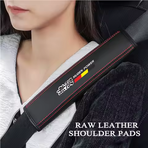 2PCS High Quality Car Seat Belt Protection Shoulder Pad Cover For Honda Mugen Power Civic Type R Accord CRV Hrv Car Accessories