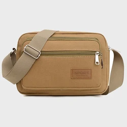 Men Canvas Shoulder Bags Casual Travel Men's Crossbody Bag Fashion Messenger Bags Large Capacity Leisure Bag