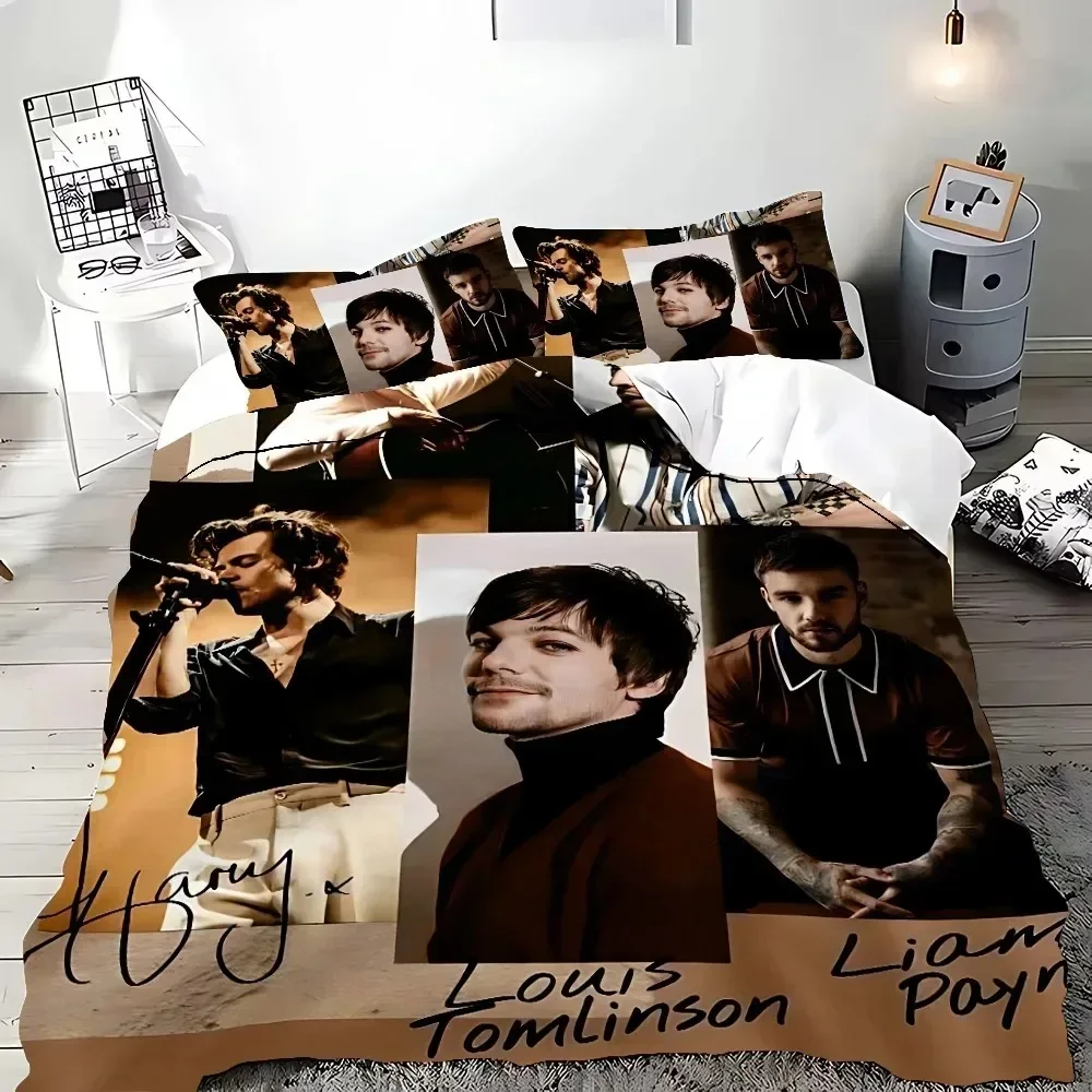Duvet Cover One-Direction Rock 3D Exquisite Music Band Print Bedding Set Comforter Bed Youth Home Decor Kids Boys Gift