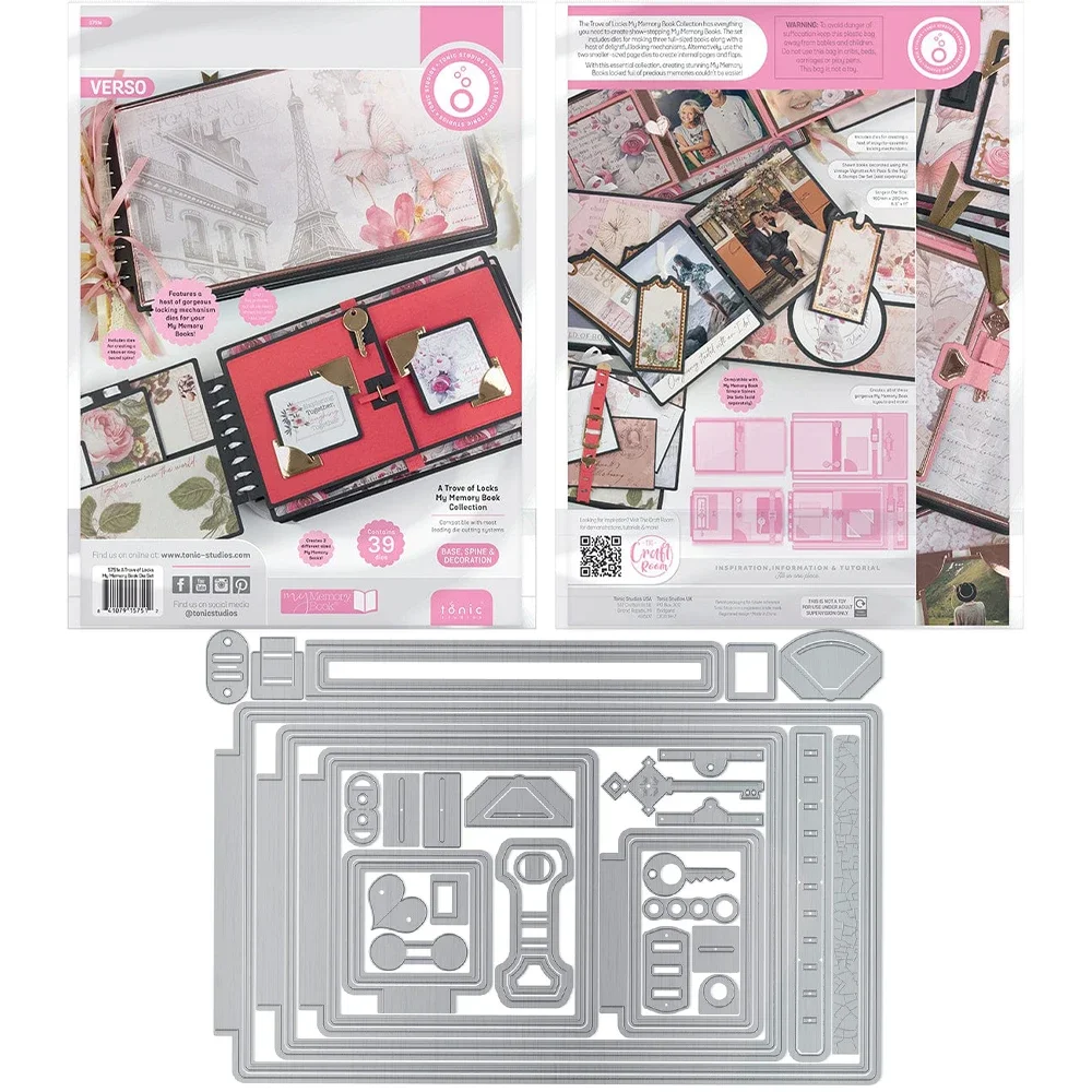 

2025 March New a Trove of Locks Memory Book for DIY Holiday Greeting Handmade Calendar Album Decoration Metal Cutting Dies