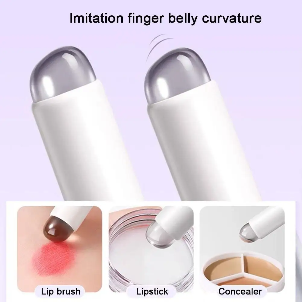 Small Silicone Soft Round Head Silicone Lip Brush Lipstick Lip Gloss Applicator Brush Silicone Concealer Make Up Cosmetic Brush