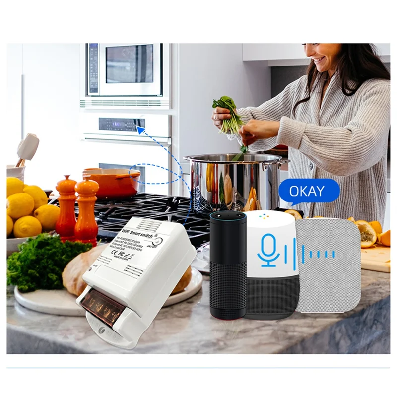 A33T-Tuya Wifi وحدة التتابع الذكية 30A 6600 واط ل Alexa/Google Home الذكية التبديل التحكم عن بعد أتمتة المنزل