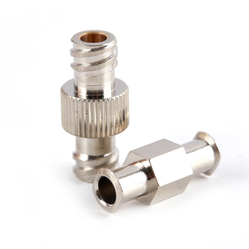 Acoplador hembra a hembra, conector de jeringa Luer, juntas dobles de Metal, adaptador Luer Lock, acoplador para piezas neumáticas, 1 Uds.