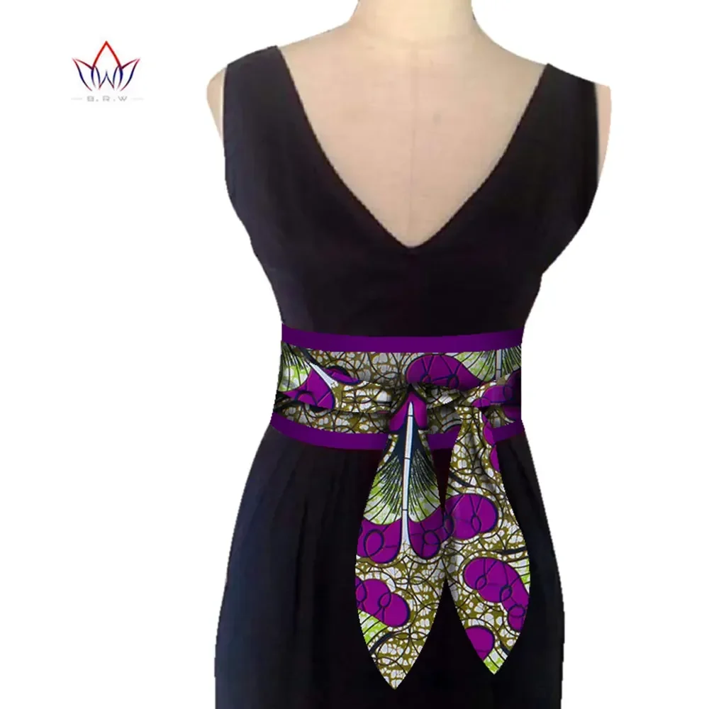 BRW 2024 African Print Obi Ankara Green Yellow Peplum Belt Button Skirts For Women Gift Handmade Statement Belt Accessory WYB268