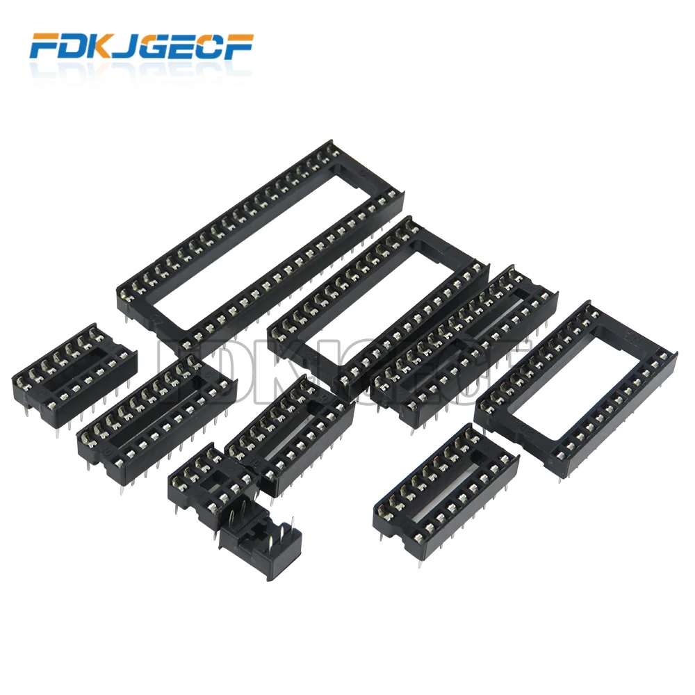 10PCS IC socket square hole Narrow Wide DIP6 DIP8 DIP14 DIP16 DIP18 DIP20 DIP24 DIP28  6PIN 8PIN 14PIN 16PIN 18PIN 20PIN 24PIN