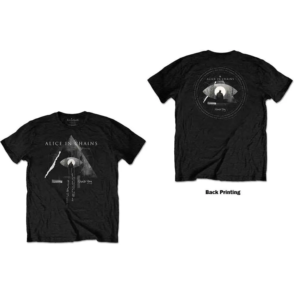 Alice In Chains 'Fog Mountain' Black T shirt - NEW