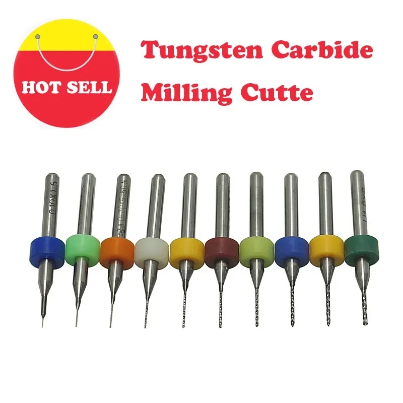 1pcs Drill Bit 0.1mm-2.0mm PCB Drill Bit Tool Kit Tungsten Carbide Metal Milling Bit for Circuit Board Engraving Machine