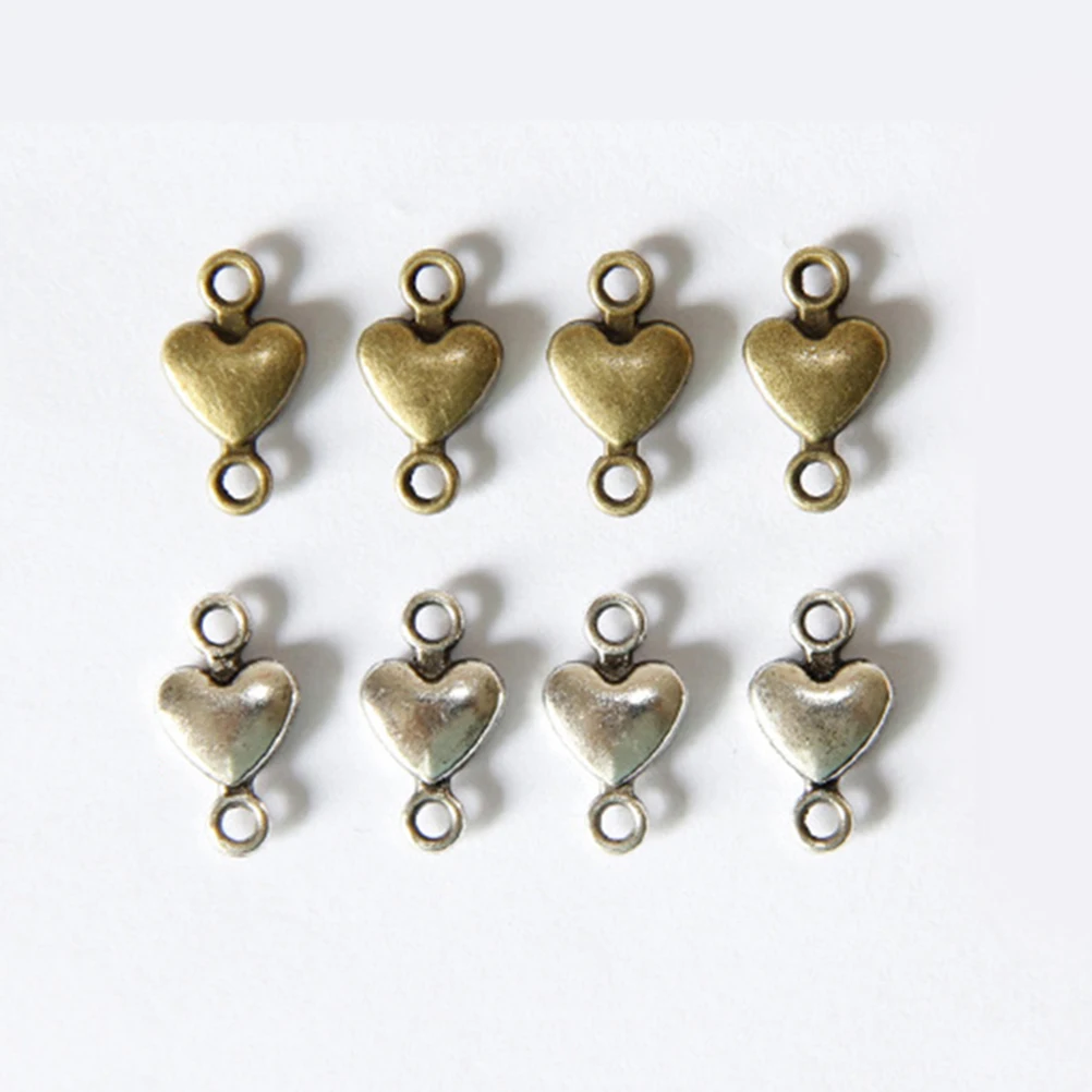 

100pcs Heart Peach Pendant Accessories DIY Jewelry Making Vintage Charm Alloy Pendants Shape Necklace Bracelet Earrings