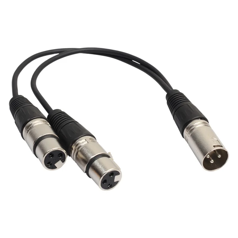 XLR doble macho a hembra línea de Audio 50cm XLR CANNON hembra dos macho divisor XLR Y-Split macho 3P Cannon Cable de Audio 50CM 150CM