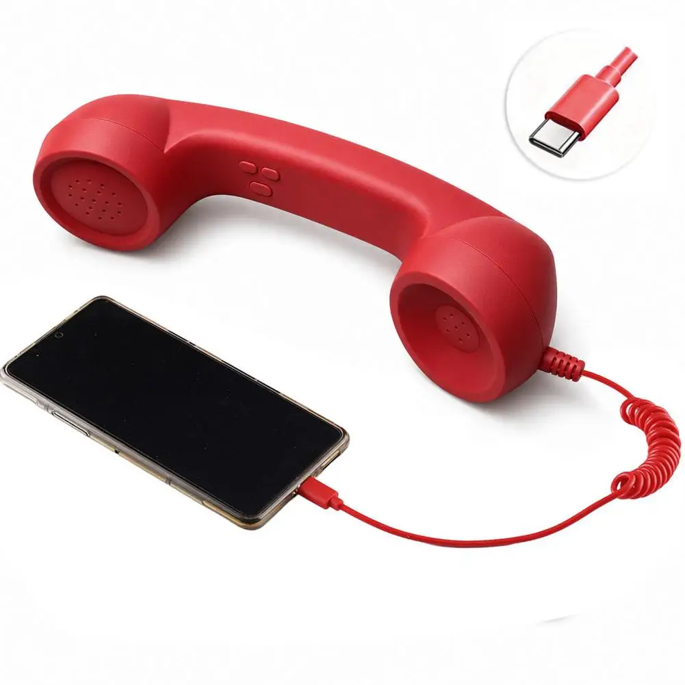 3.5mm Retro Telephone Phone Handset Receiver For Phones PC Telephone Receiver Handheld Phone Receiver Portable Classic Headphone