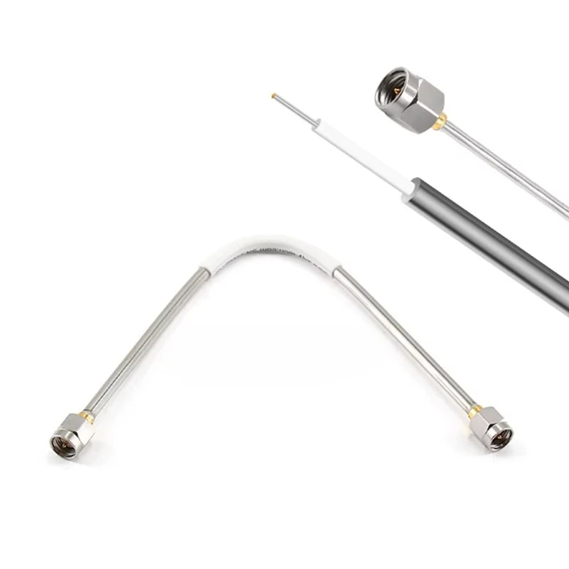 Semi-Rigid Coaxial Cable Assembly with SMA Male Female Connector Supports up to 26.5 GHz for Communication Cables