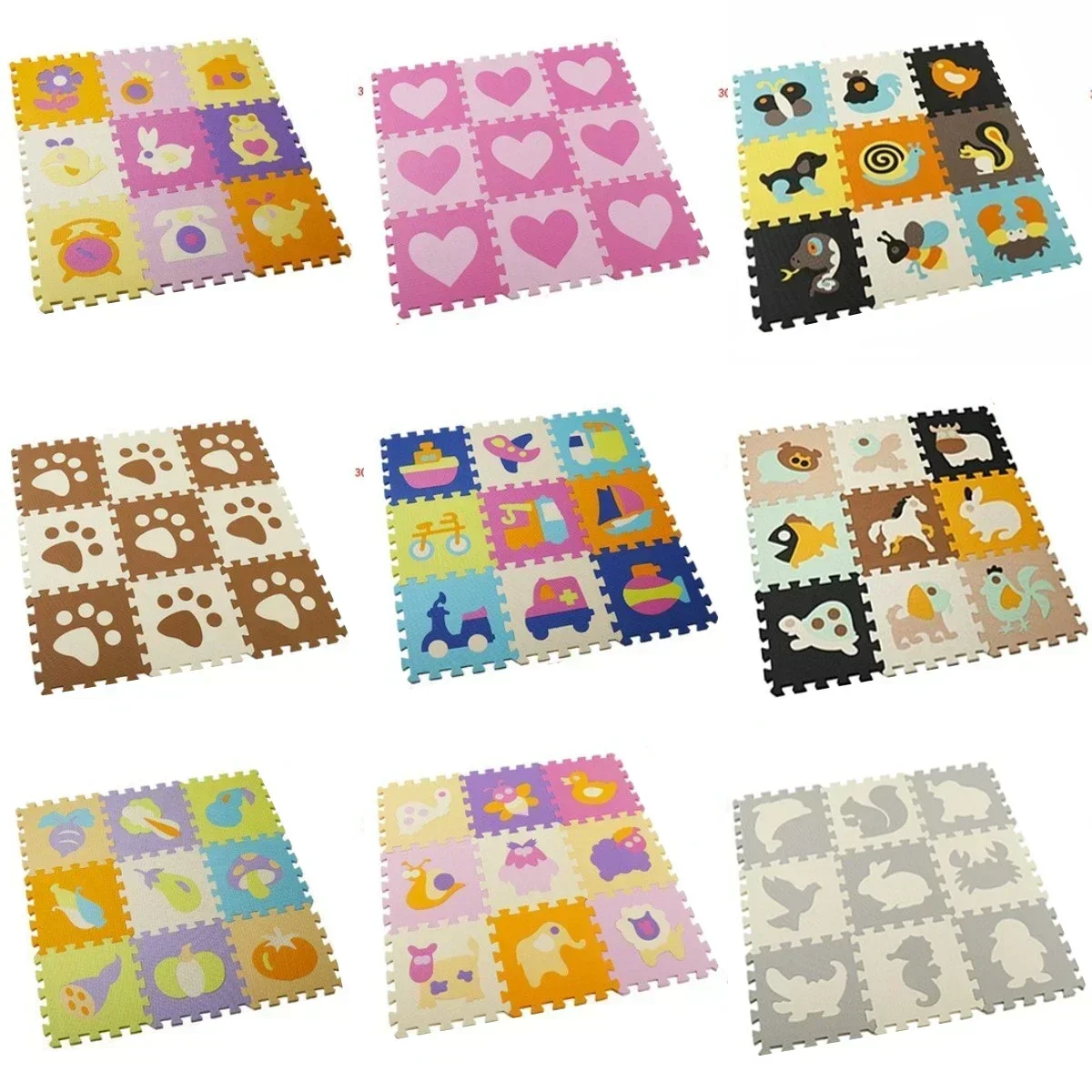 9Pcs Set Floor Mat Puzzle For Children Eva Foam Babies Floor Mat Games Interactive Toys For Toddlers Play Mat Baby Toy 30*30*1cm