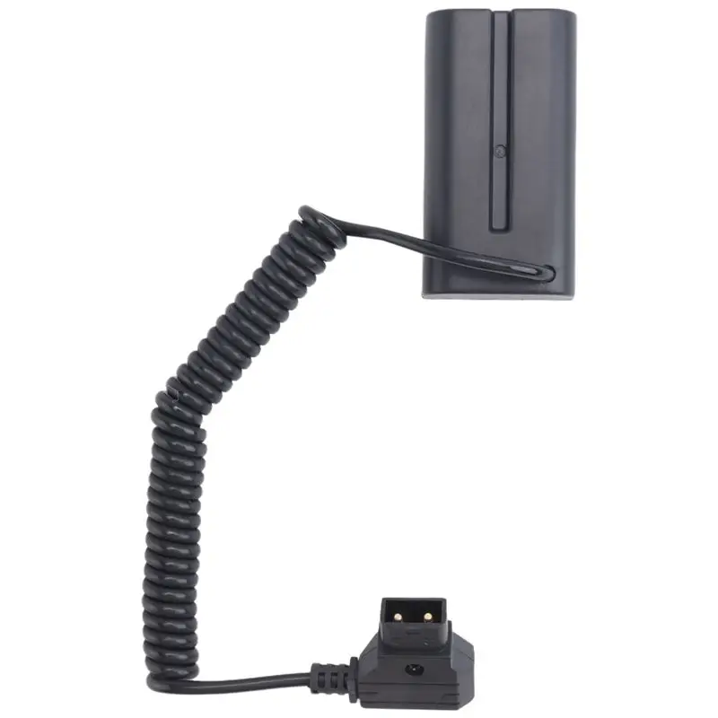 A23F-Coiled D-Tap To L-Series F550 Battery Dummy Cable For Sony Feelworld/Atomos Shinobi Small Hd/Andycine Camera Monitor