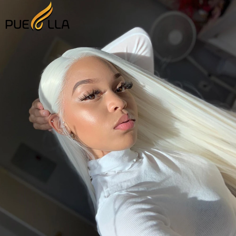 13x6 Spitze Frontal Perücke 13x4 platin blonde Perücke jungfräuliche brasilia nische Echthaar Perücken transparente Spitze Perücken für Frauen