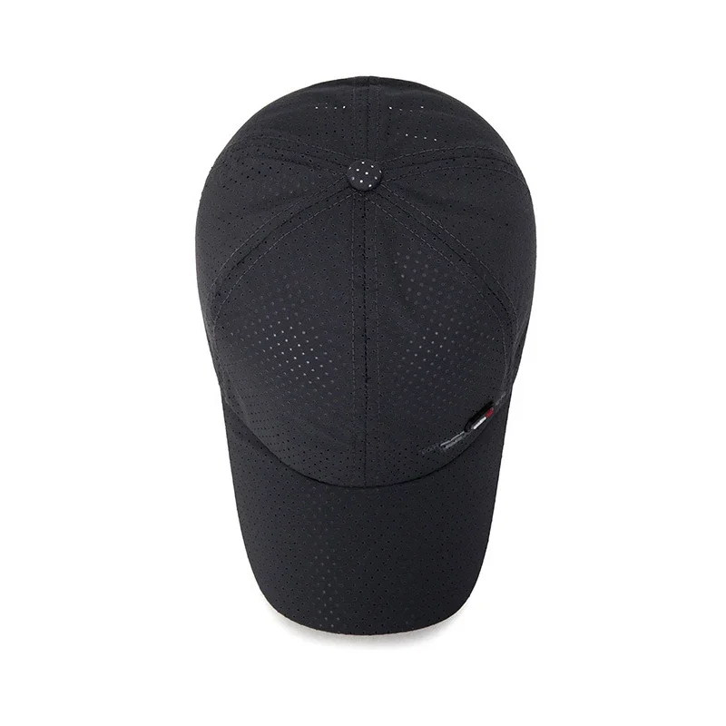 Sommerliche, atmungsaktive, perforierte, schnell trocknende Mütze für Herren, zum Angeln, Sonnenschutz, Baseballkappe, Radfahren, Reisen, Sportmütze – Detail 3