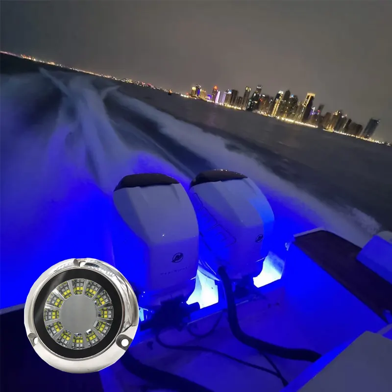 Factory Wholesale 12V 24V Strobe Led Marine Boat Underwater Transom Light