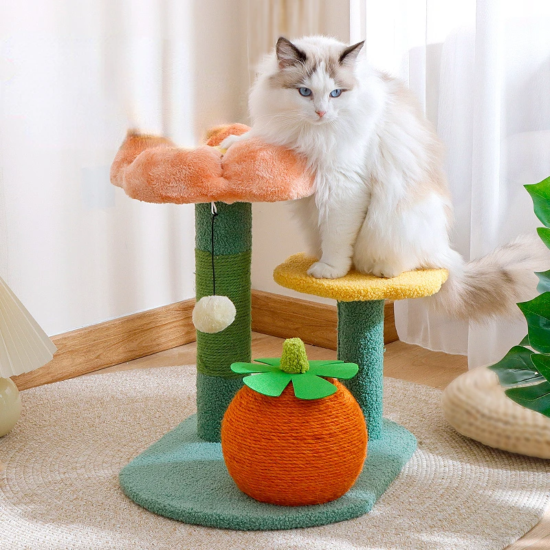 

Flower Cat Climbing Frame Cat Nest Cat Tree One Piece Sisal Cat Scratching Board Pet Claw Climbing Sharpening Toy Cat Frame