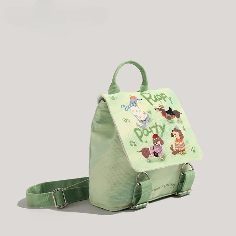 Sac à dos de fête pour chiot, sac d'école en toile de grande capacité, petit sac à dos étudiant mignon, léger