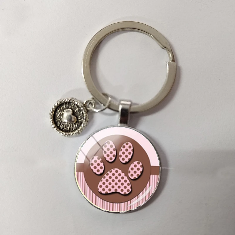 Fashion Cute Animal Print Keychain Cat Dog Contact Lens Baby Mini Keychain Love