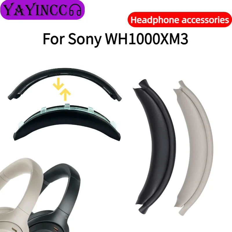 Coussin de remplacement facile à installer, coussin de faisceau de tête/éponge à mémoire de peau protéinée, coussinet d'oreille pour pièces de réparation de casque Sony WH-1000XM3