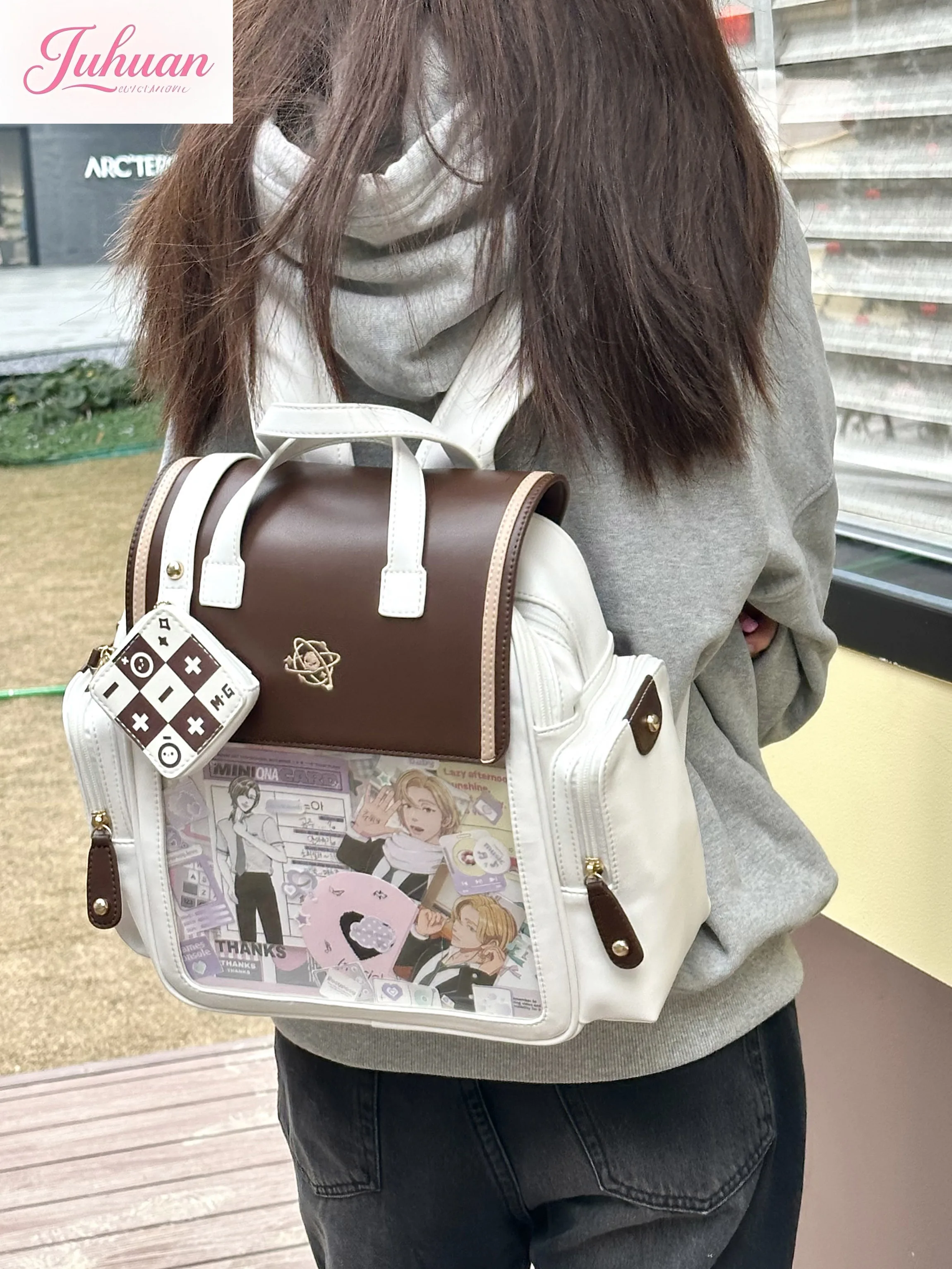 Japanese College Style Cute Baby Bag Big Food Volume Two-dimensional Comic Cambridge Book Bag Double Shoulder Neutral Lta Bags