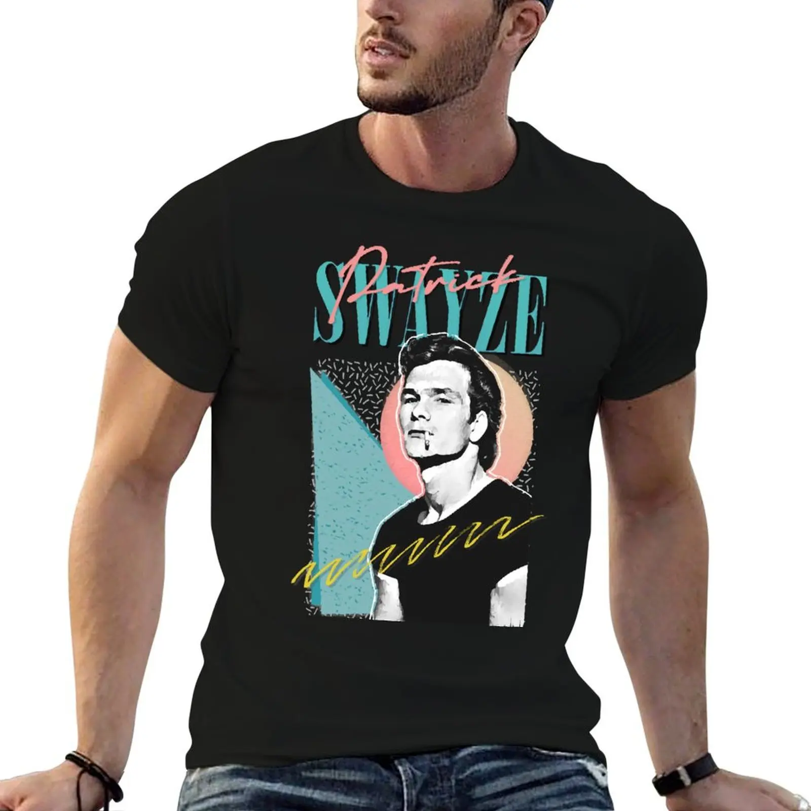 

anime cotton shirts tshirt Patrick man t T-Shirt Swayze