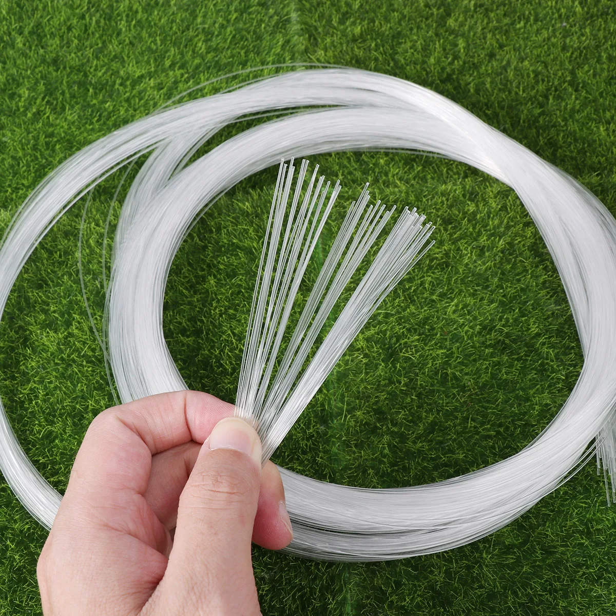 100 قطعة 0.75 مللي متر 2 متر Led الألياف البصرية ضوء عالية الشفافية توفير الطاقة ستارة مزخرفة شاشة شلال الطرف